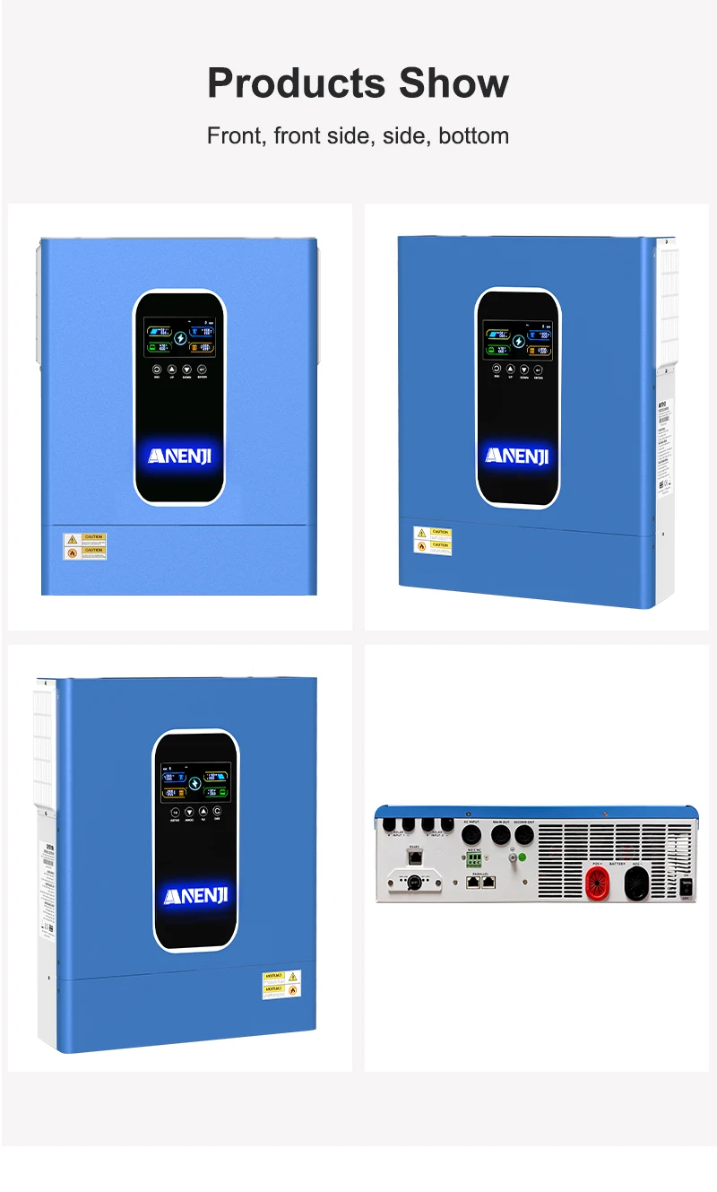11KW 48V Hybrid Solar Inverter 230V MPPT Off Grid Tie Parallel Photovoltaic Inverter Pure Sine Wave 160A Solar Charger PV 500V