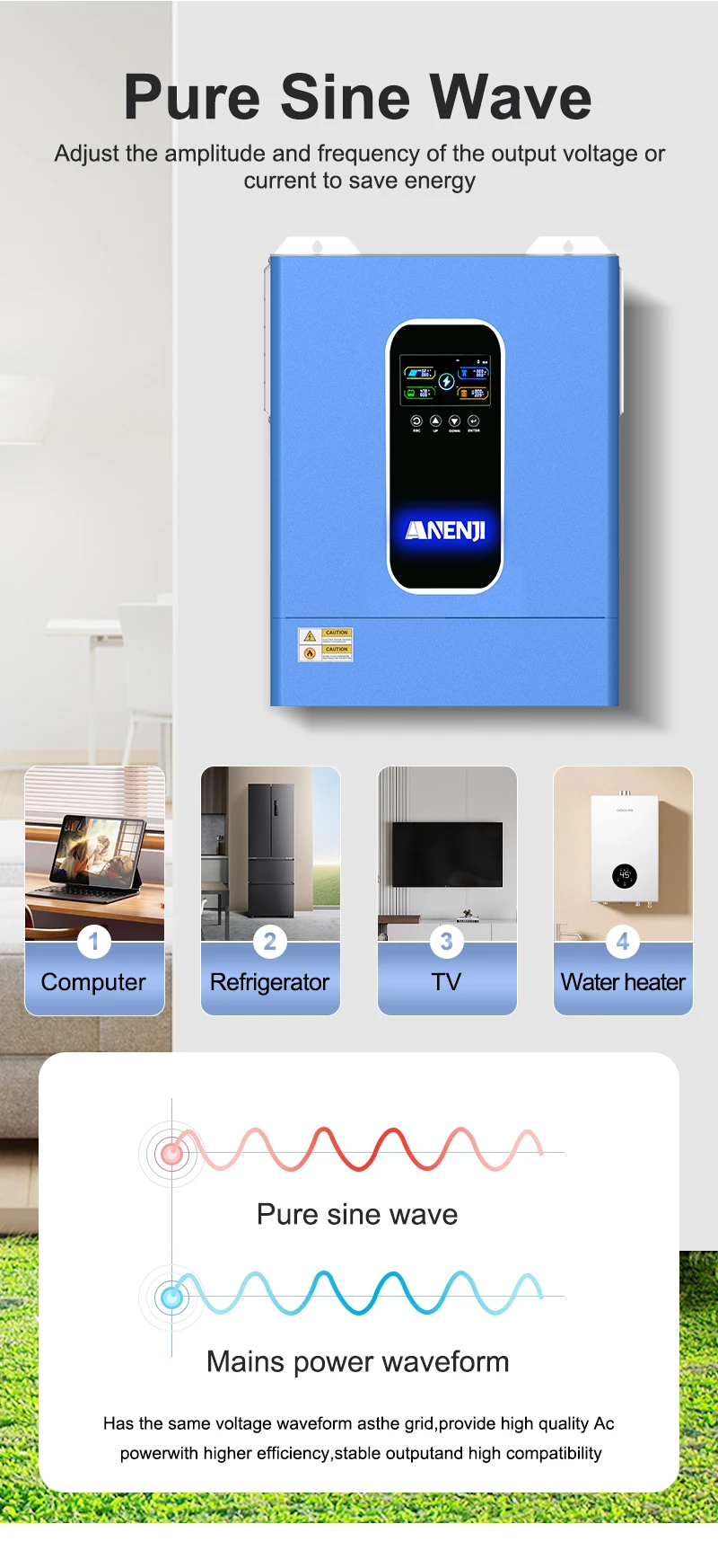 11KW 48V Hybrid Solar Inverter 230V MPPT Off Grid Tie Parallel Photovoltaic Inverter Pure Sine Wave 160A Solar Charger PV 500V