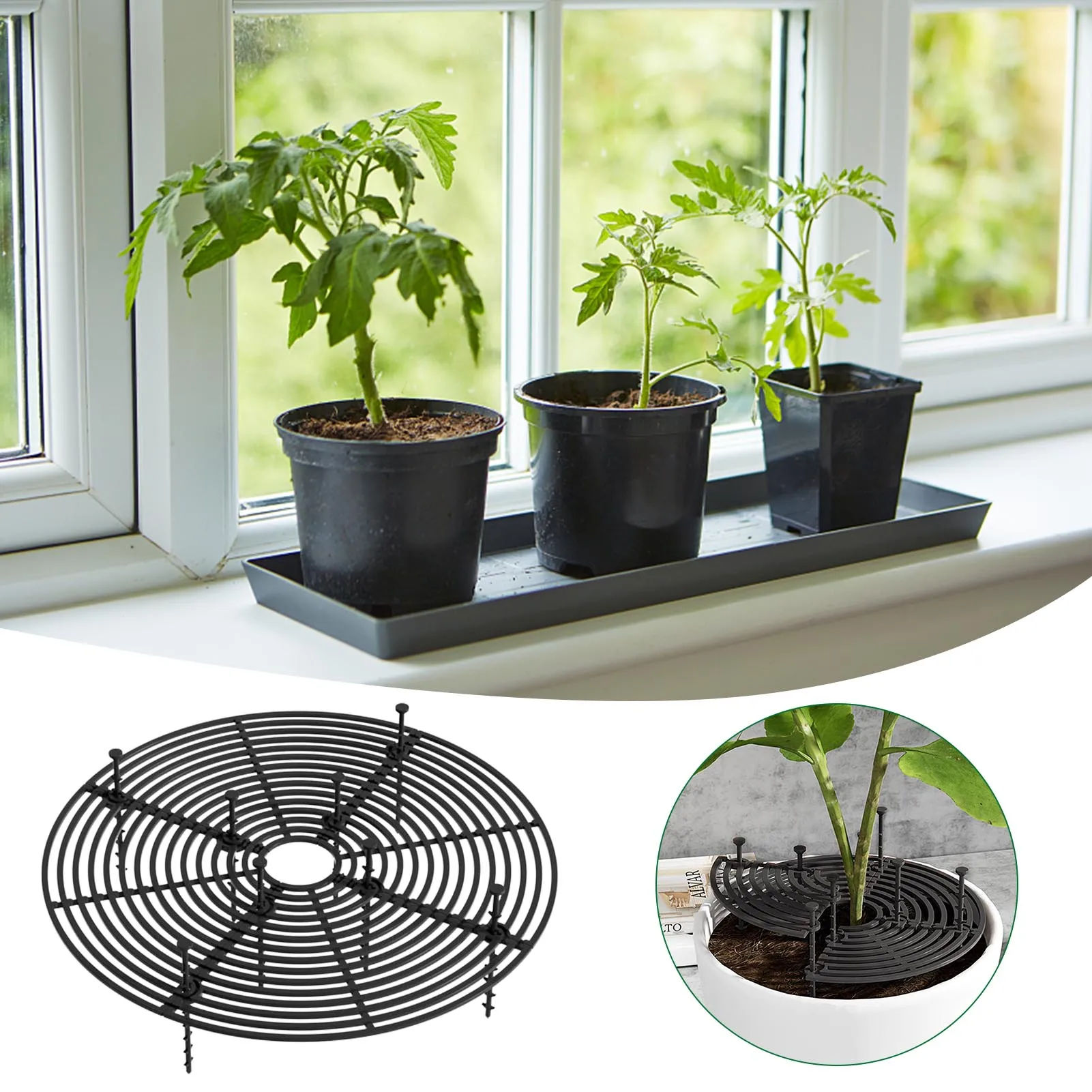 Plant Pot Grid, Flower Pot Soil Guard Cover, Reusable Plant Pot Grid Cover, Protect Baby From Plant Dirt