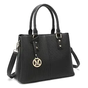 Miss Lulu WOMEN'S Handbag, PU leather Elegant Handle bag, Vintage Hobo bag with Detachable Shoulder Strap and Top Handle