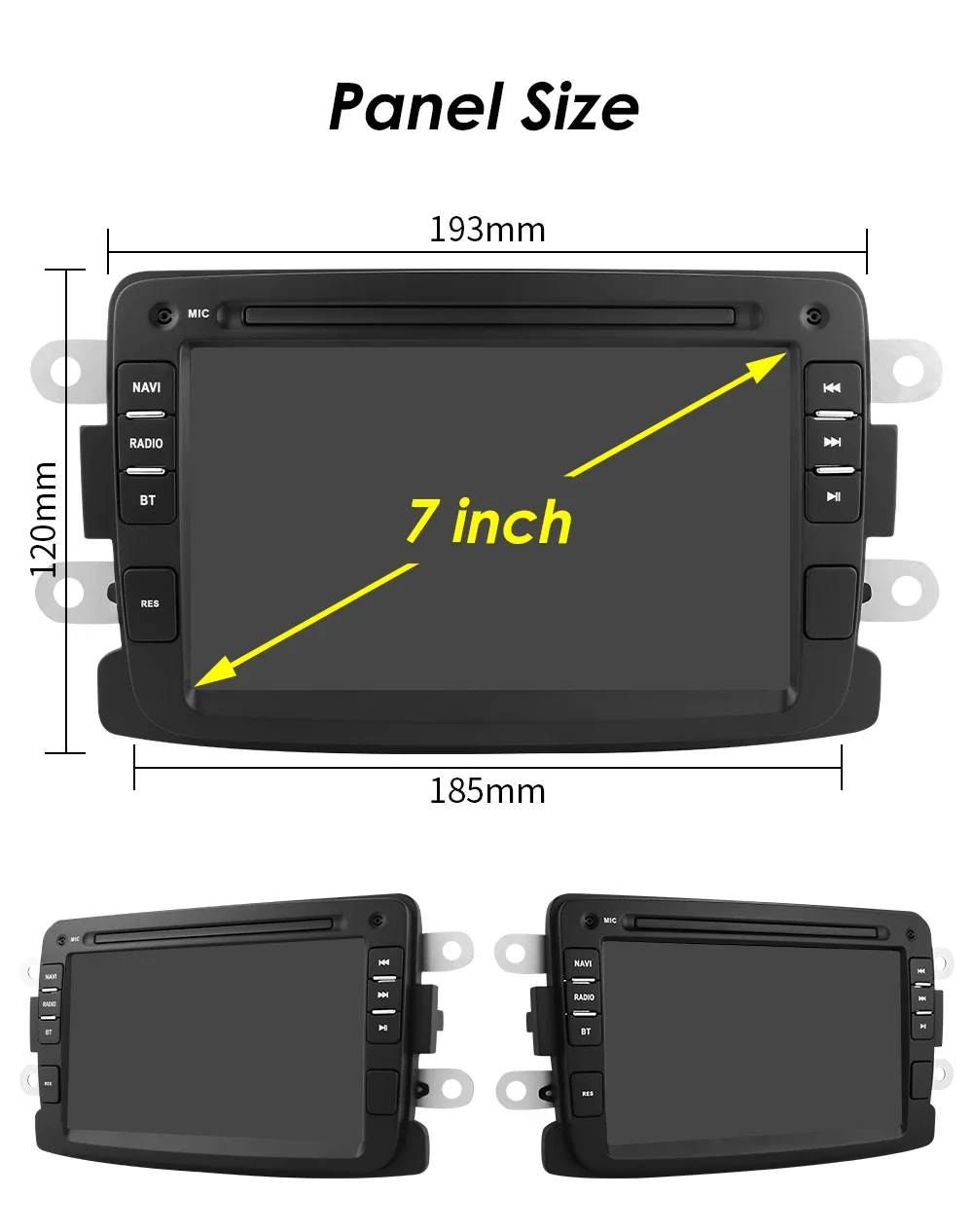 7" Hizpo 2Din Android Car Radio for Dacia Duster Logan Sandero Renault Captur Xray Symbol Dokker Auto Carplay GPS RDS DSP 4G BT