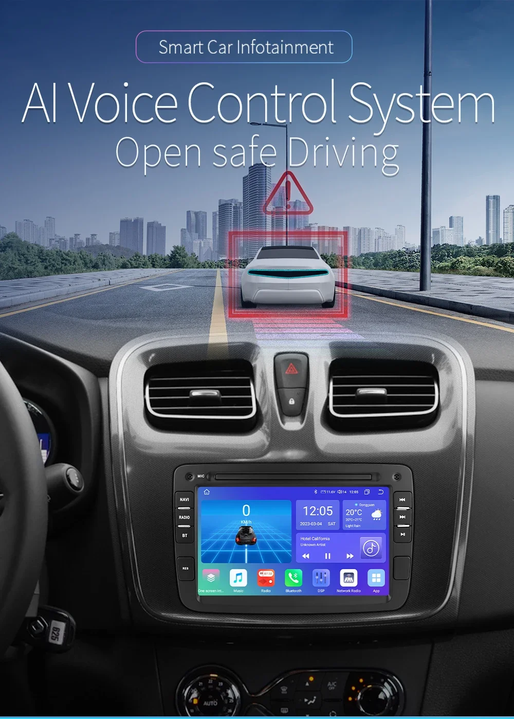 7" Hizpo 2Din Android Car Radio for Dacia Duster Logan Sandero Renault Captur Xray Symbol Dokker Auto Carplay GPS RDS DSP 4G BT