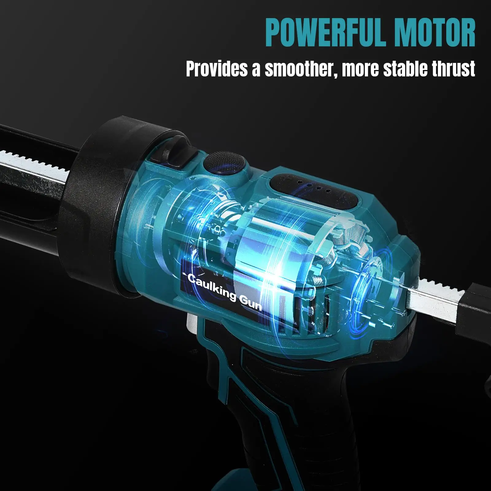 18V Electric Caulking Gun 4 speed Glue Gun LED Wireless Doors and Windows Electric Sewing Glue Tool For Makita Battery