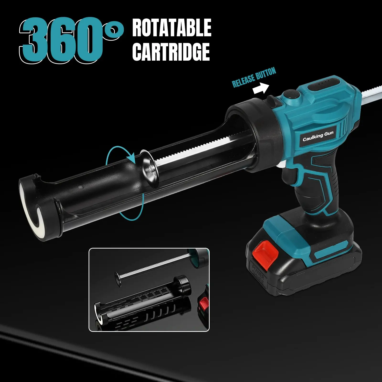 18V Electric Caulking Gun 4 speed Glue Gun LED Wireless Doors and Windows Electric Sewing Glue Tool For Makita Battery