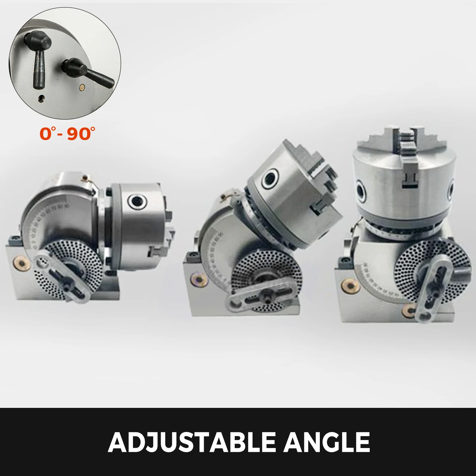 SucceBuy Dividing Head 4-In Indexing Head Milling 100MM Semi-Universal 3 jaw Chuck Dividing Head Set for Precision Rotary Table