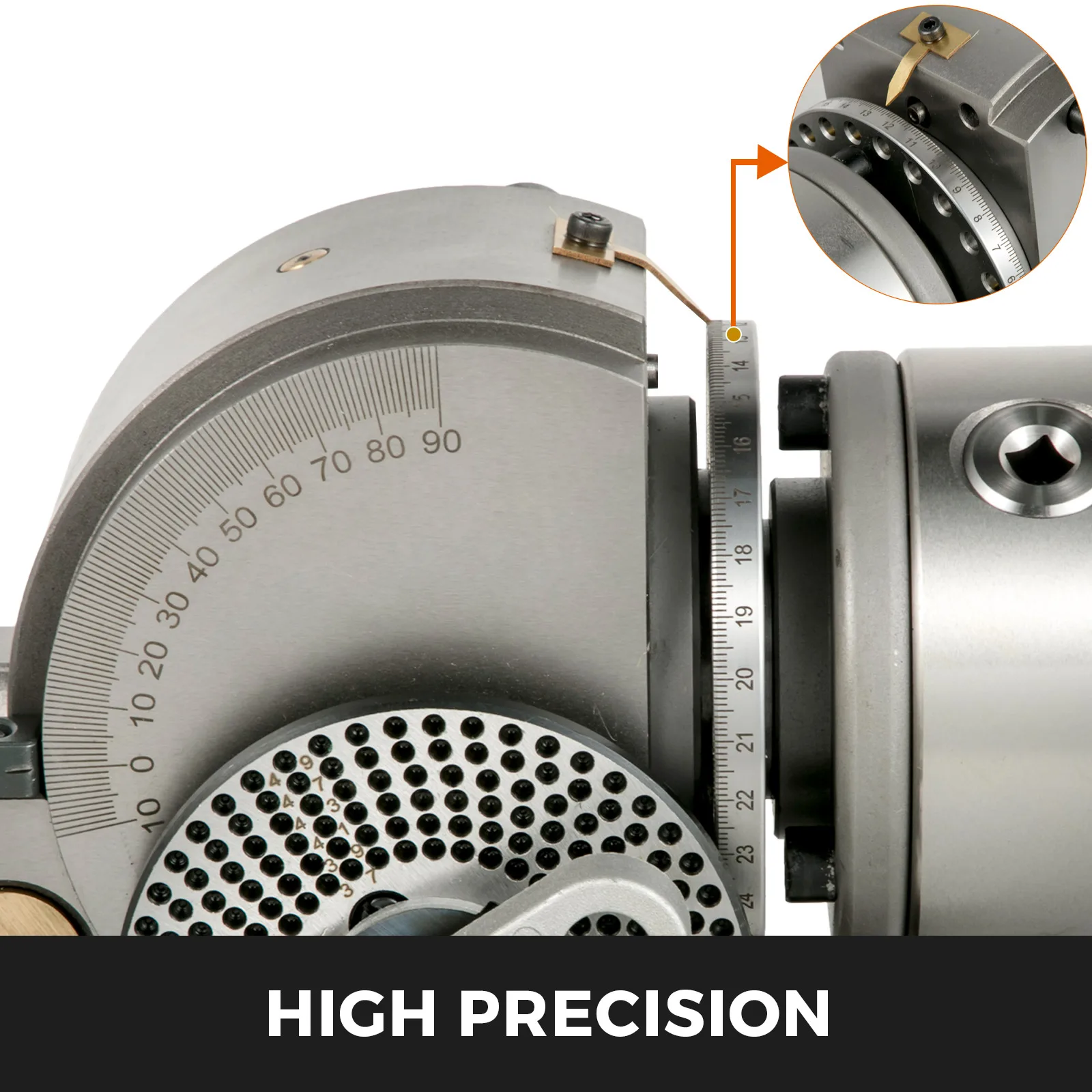 SucceBuy Dividing Head 4-In Indexing Head Milling 100MM Semi-Universal 3 jaw Chuck Dividing Head Set for Precision Rotary Table
