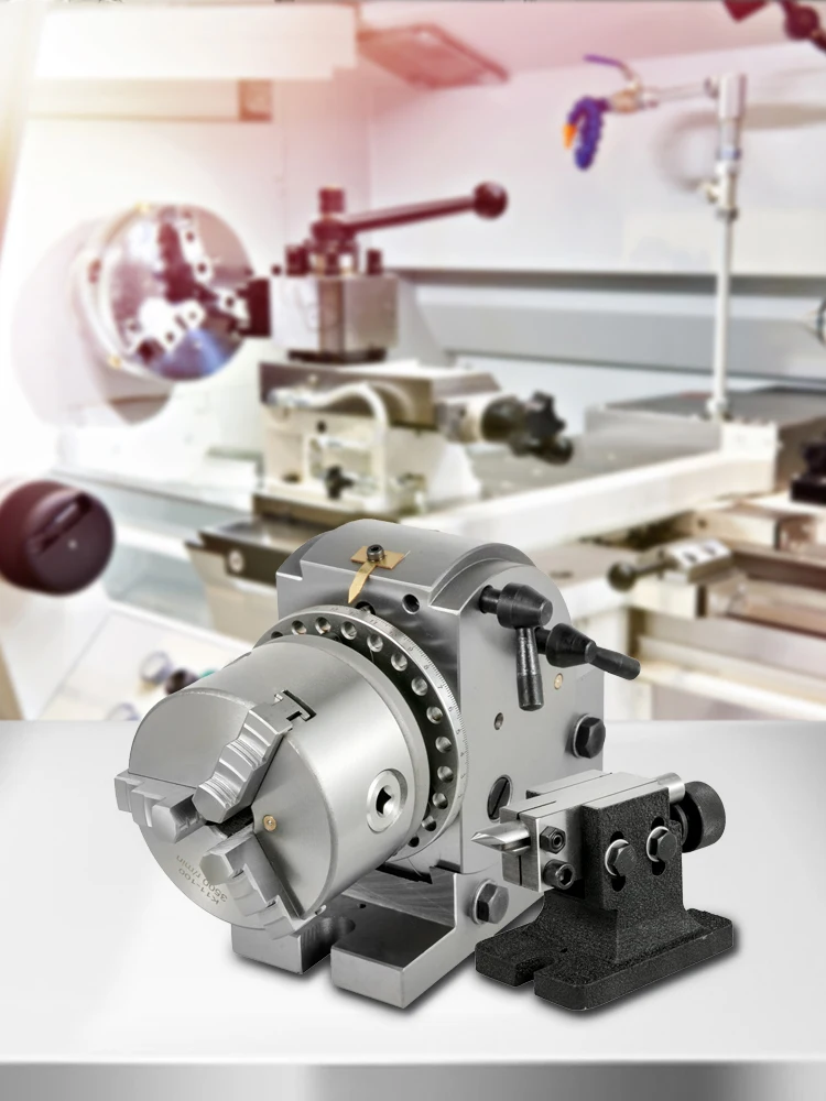 SucceBuy Dividing Head 4-In Indexing Head Milling 100MM Semi-Universal 3 jaw Chuck Dividing Head Set for Precision Rotary Table