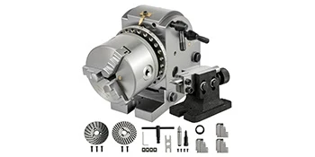 SucceBuy Dividing Head 4-In Indexing Head Milling 100MM Semi-Universal 3 jaw Chuck Dividing Head Set for Precision Rotary Table