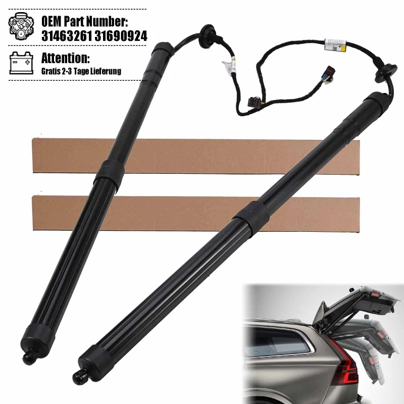 1 Pair Tailgate Powerlift For VOLVO V60 II 2018~2024 Electric Power Liftgate Support Tailgate Strut 32384406 32357571 32296298 31463261