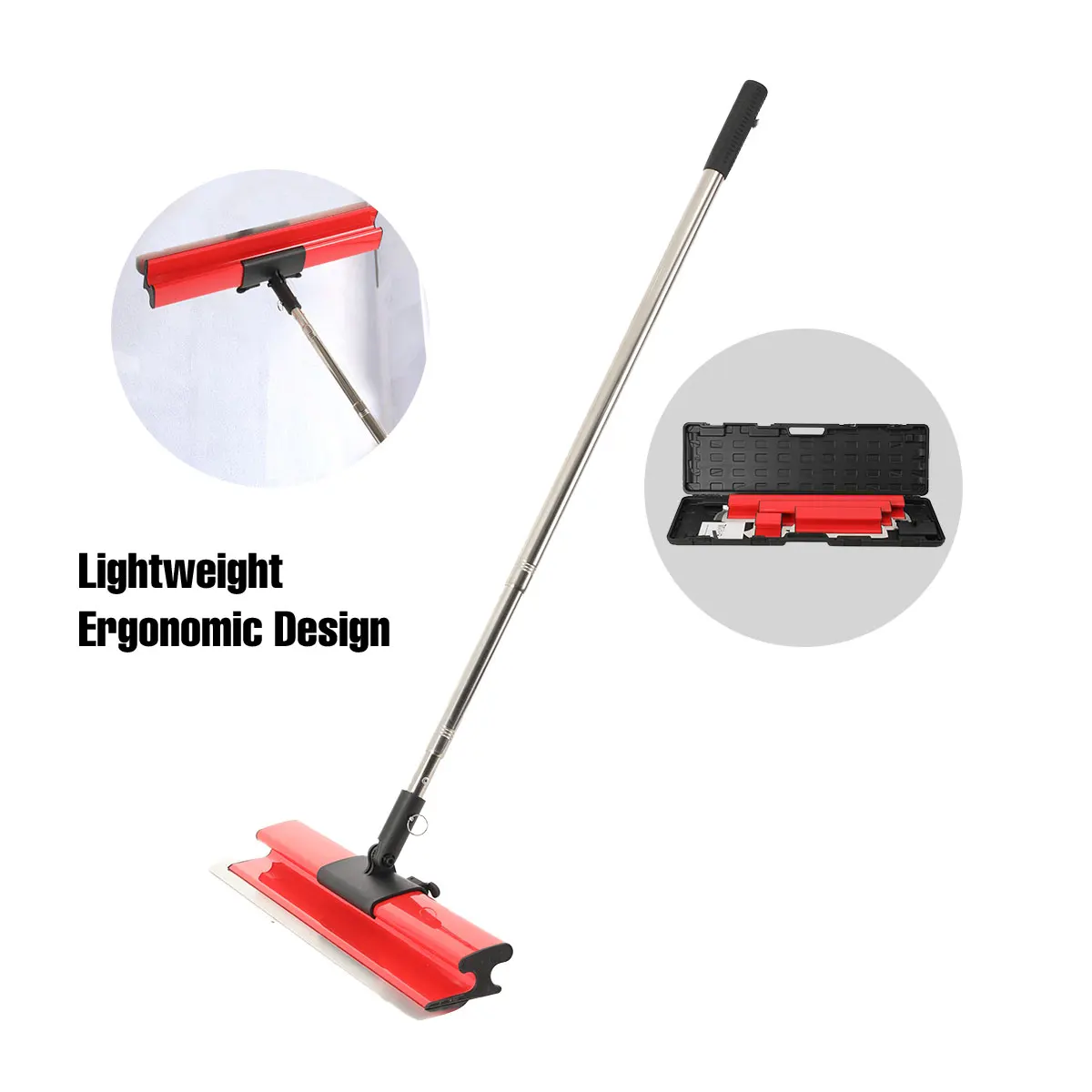 Drywall Smoothing Spatula Handle Set with 40/60/80cm Smoothing Spatula + Extension Handle Pole for Wall Ceiling