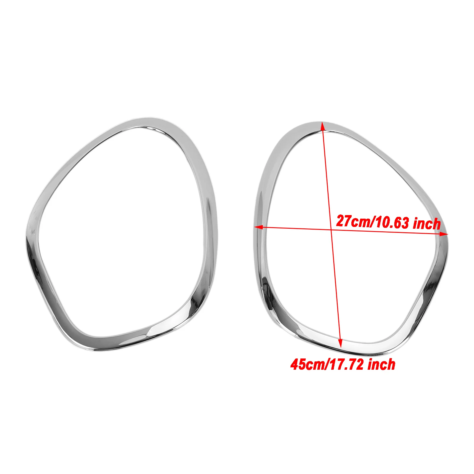 Artudatech 2X Chrome Headlight Trim Ring Bezels For Mini Cooper R60 Countryman 2011-2016