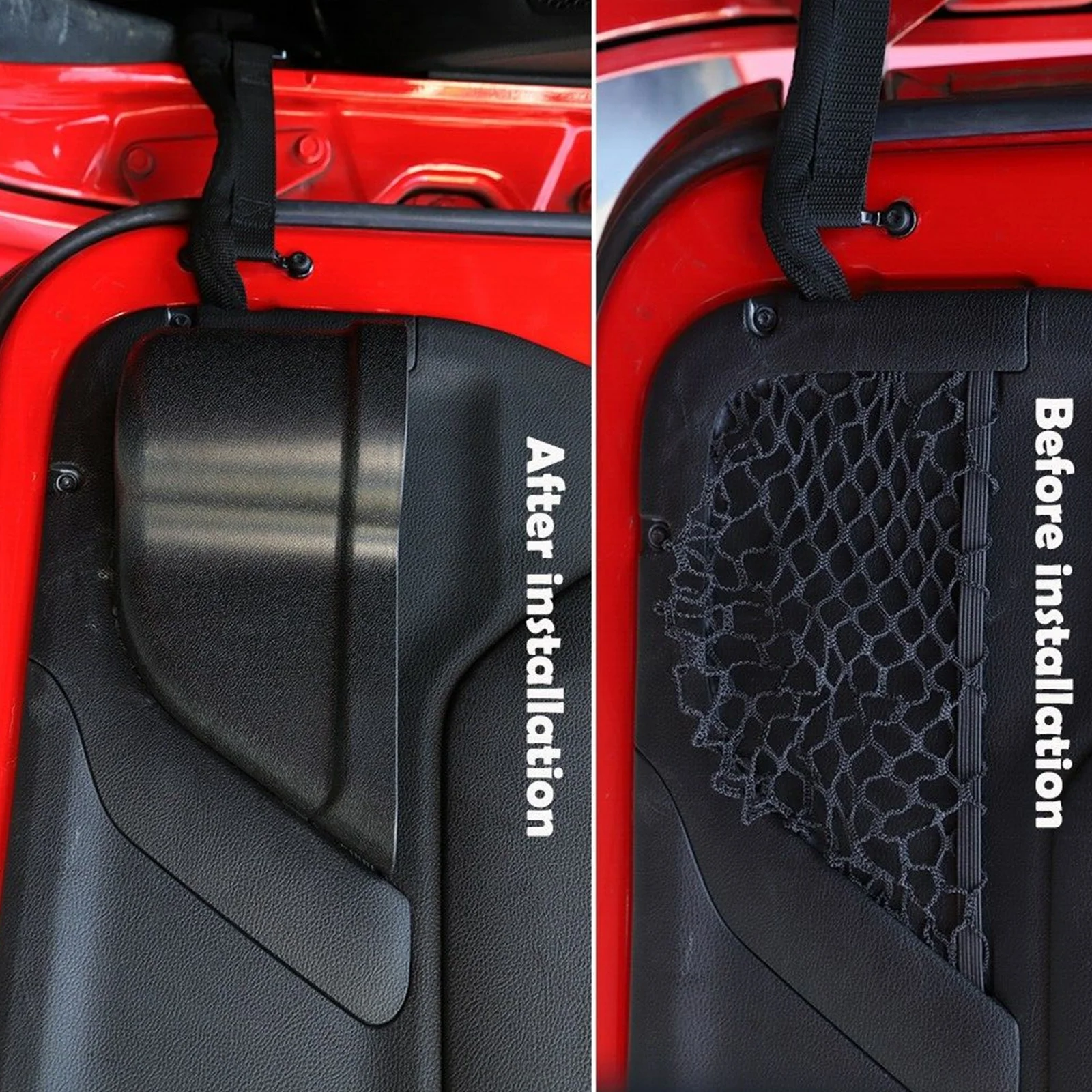 Front & Rear Door Net Pocket Storage Box Organizer for Wrangler JK 2011-2017
