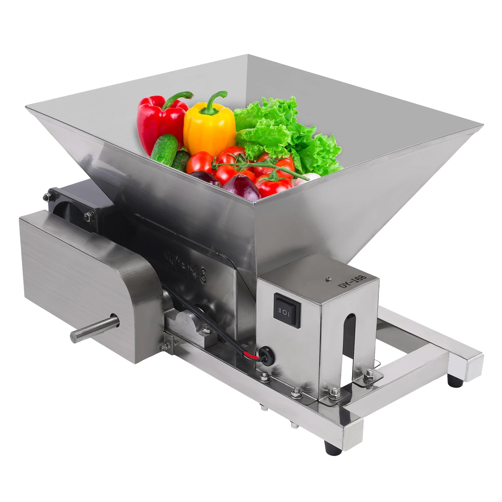 60W 220V Electric Grain Grinder Stainless Steel 4L/1.06gal 44lbs/h Rice Corn Grinding Machine