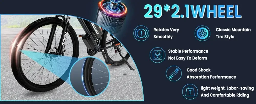 GUNAI GN29 rower elektryczny dla dorosłych 750W elektryczny rower szosowy 48V 15Ah MTB E-Bike 29 "rower górski 50 km/h maksymal