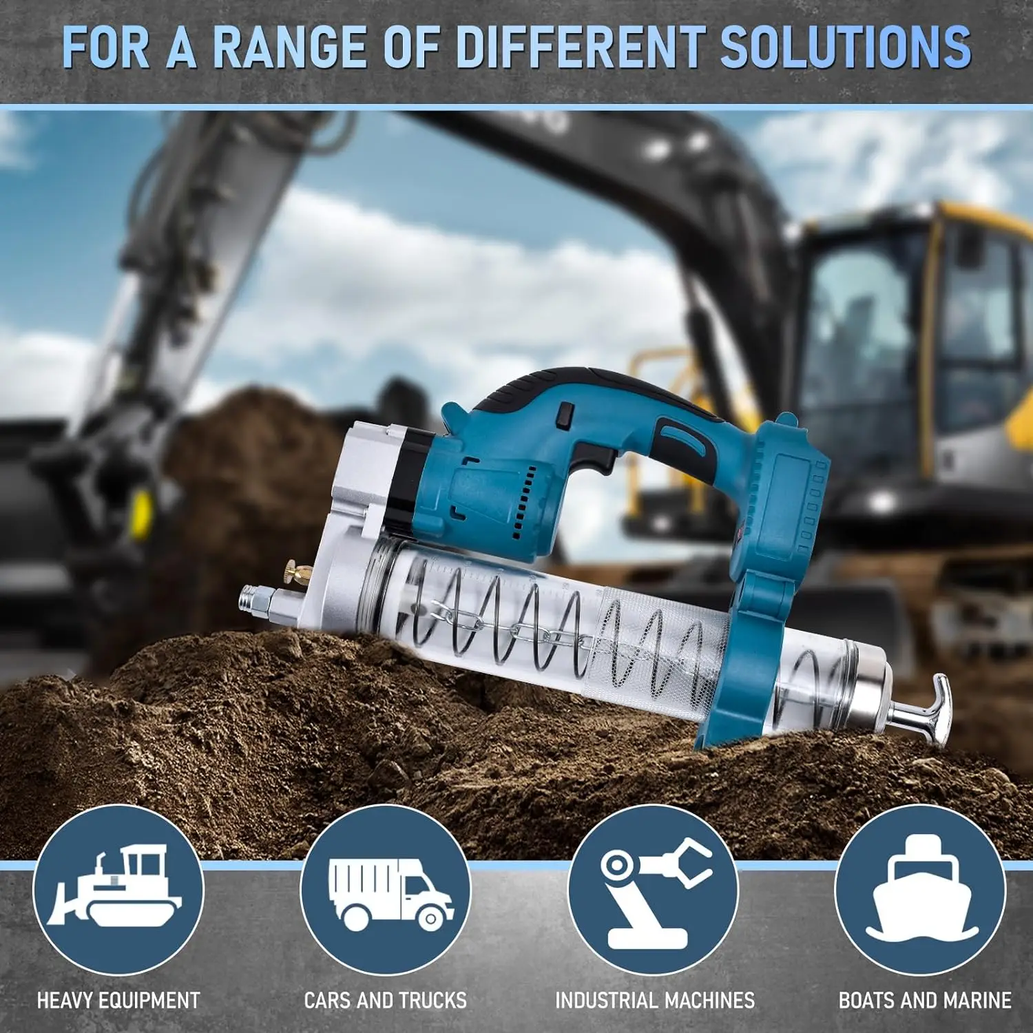 10000PSL Cordless Electric Grease Gun 689Bar High Pressure Car Lubricating Oil Car Maintenance Power Tool For Makita 18v Battery