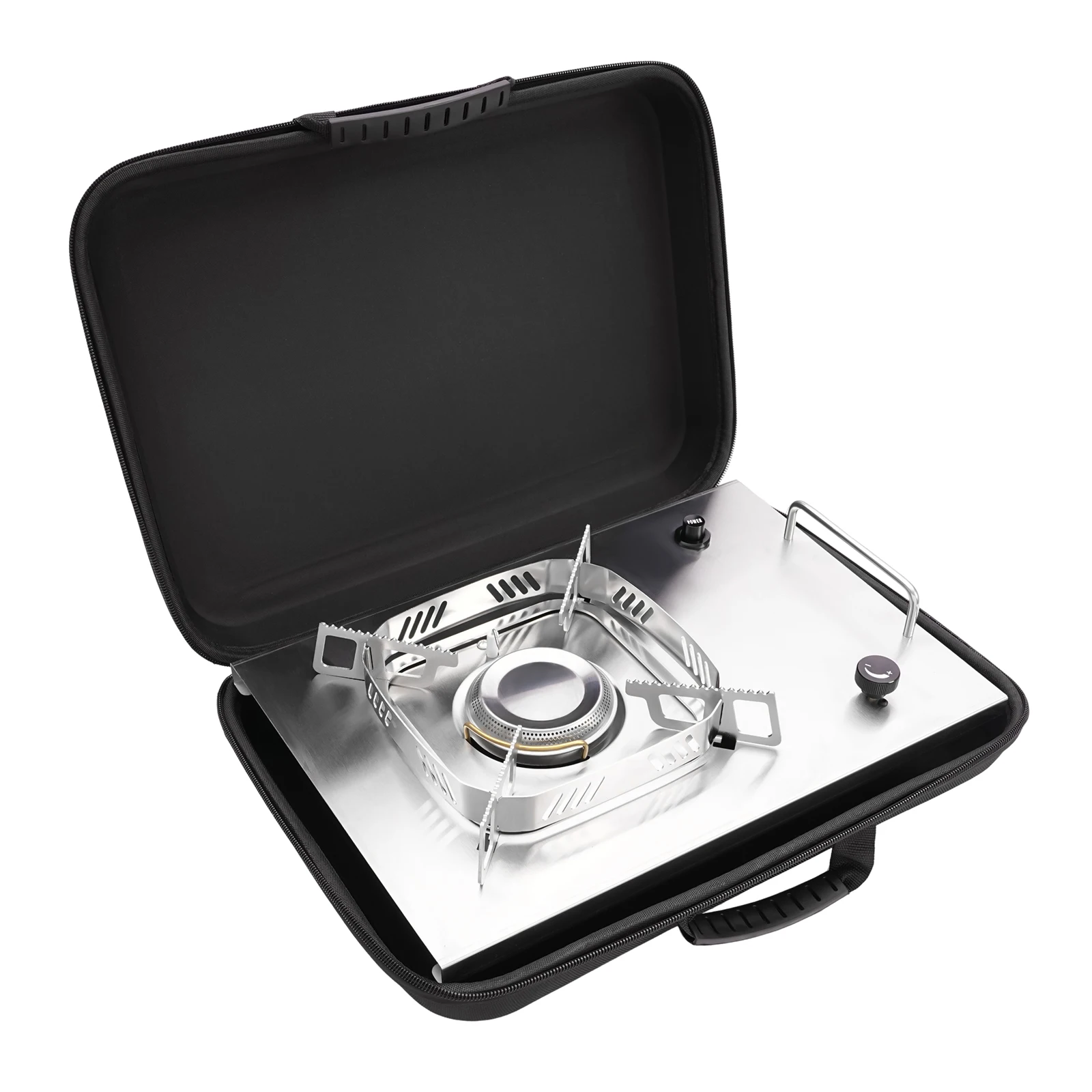 Stainless Steel Outdoor Camping Stove Foldable IGT Gas Stove Camping Table Stove Natural Hiking Accessory