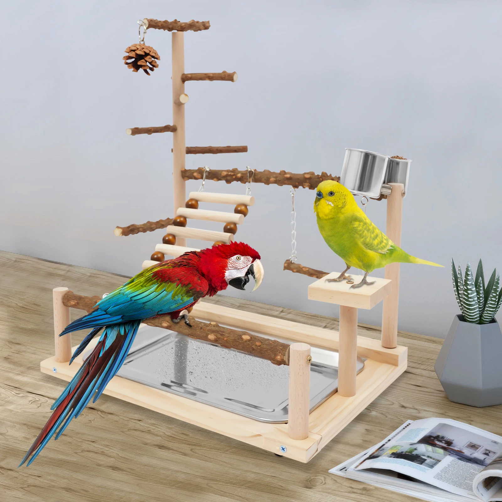 Wooden Bird Playground, Bird Playground, Parrot Playground