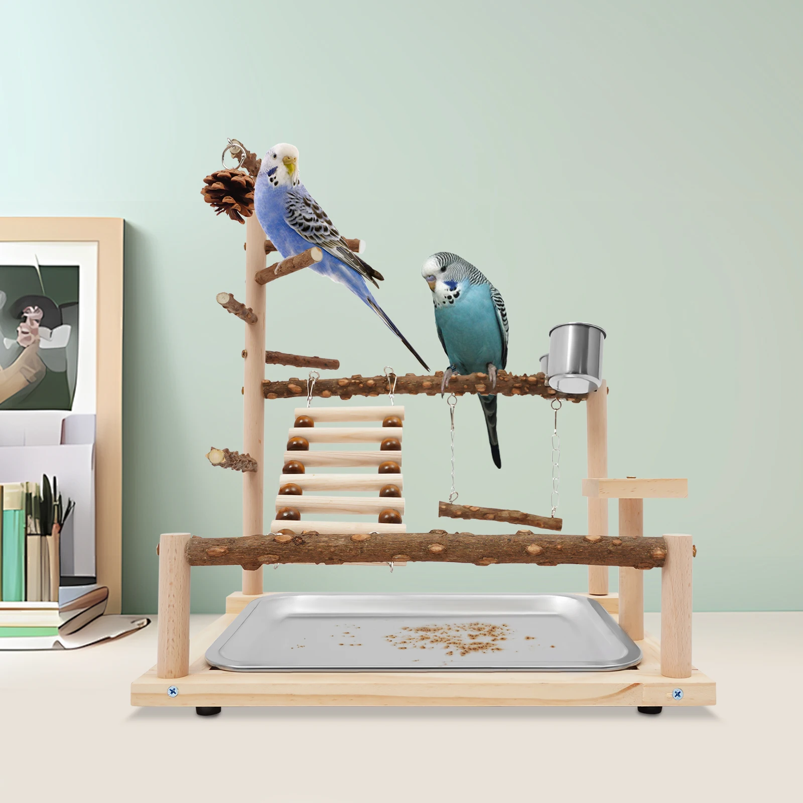 Wooden Bird Playground, Bird Playground, Parrot Playground