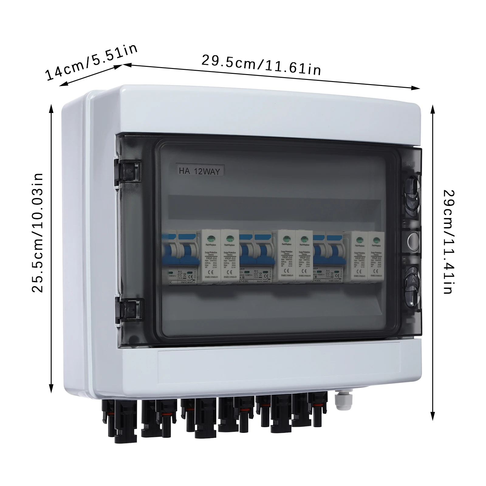 DC1000V 40A Solar Combiner Box| 3 Input 3 Output Solar Photovoltaic Box | Solar Panels, Solar Disconnect Switch Circuit Breaker
