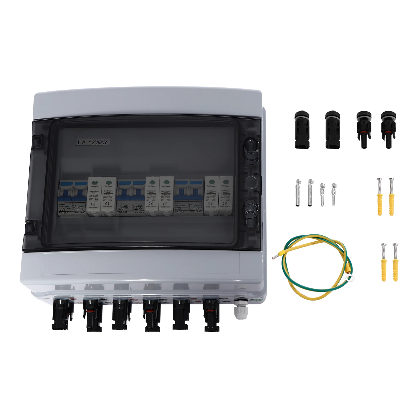 DC1000V 40A Solar Combiner Box| 3 Input 3 Output Solar Photovoltaic Box | Solar Panels, Solar Disconnect Switch Circuit Breaker