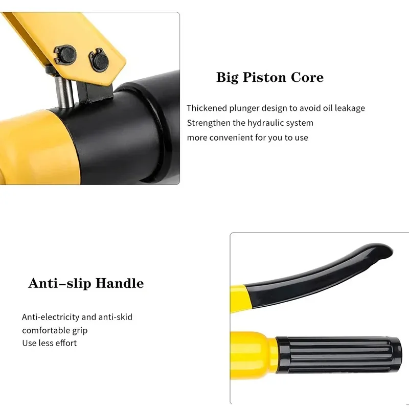 4/6/10/16/25/35/50/70/95/120/150/185/240/300mm² Hydraulic Clamp Home Hydraulic Crimping Tool DIY Cable Wiring Crimping Plier Cordless Hydraulic Press Hydraulic Tongs 4-70mm² Or 16-300mm²Pliers Hydraulic Pliers DIY Cable Terminal Crimping Pliers C Type Hot