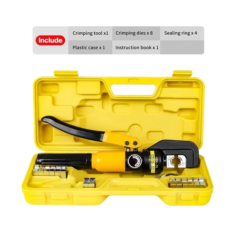 4/6/10/16/25/35/50/70/95/120/150/185/240/300mm² Hydraulic Clamp Home Hydraulic Crimping Tool DIY Cable Wiring Crimping Plier Cordless Hydraulic Press Hydraulic Tongs 4-70mm² Or 16-300mm²Pliers Hydraulic Pliers DIY Cable Terminal Crimping Pliers C Type Hot