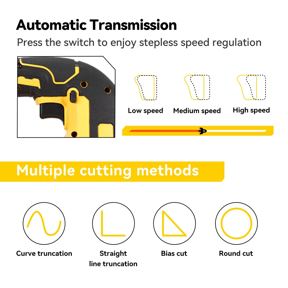 MELLWIN 3500RPM Electric JigSaw 31 With Blade Wireless Curve Saw Multi-function Woodworking Tool For Makita 18V Battery Pin