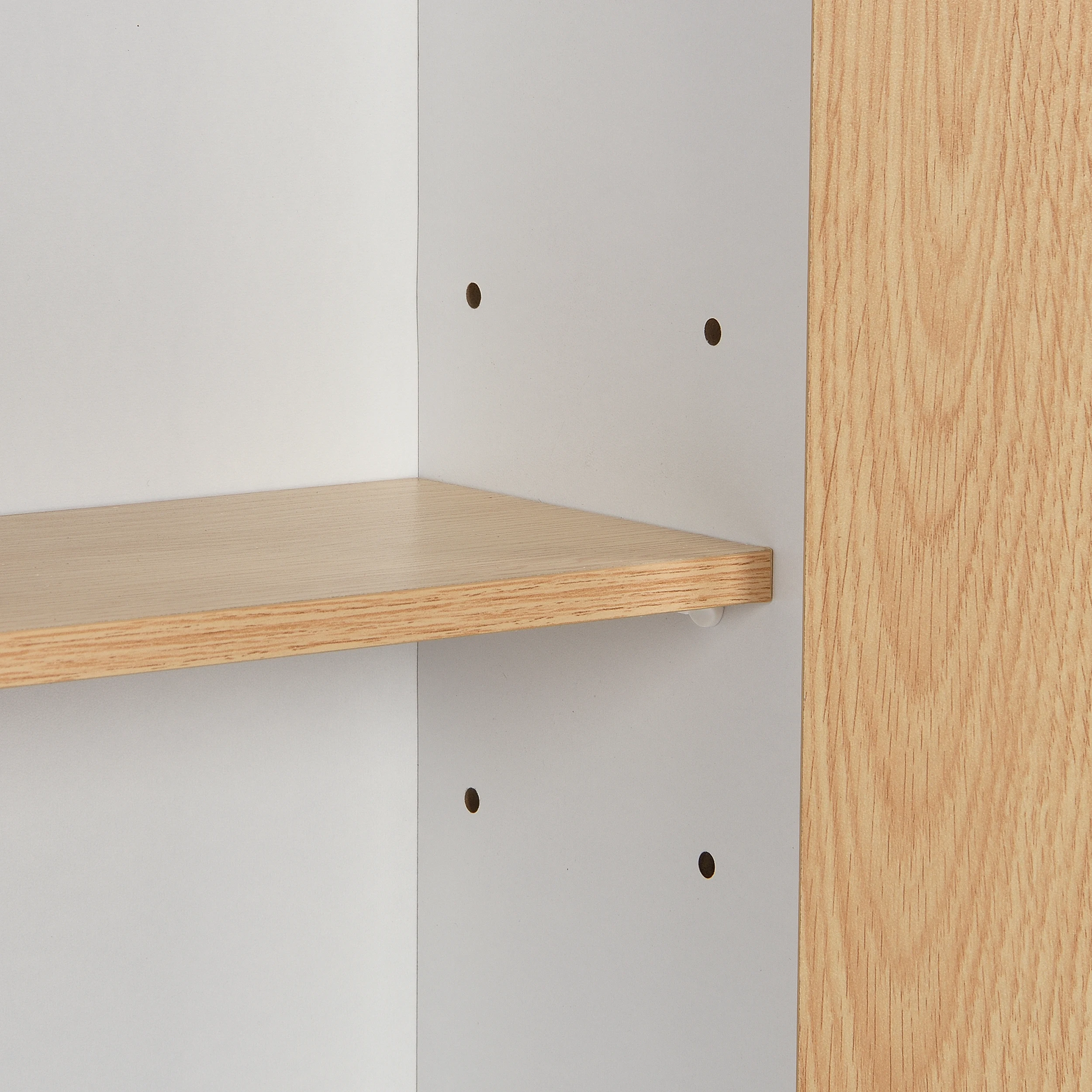 Wooden Fabric Rattan Shoe Cabinet for Narrow Entrances 3 Tilt Doors and 1 Drawer with Solid Wood Legs and Handles