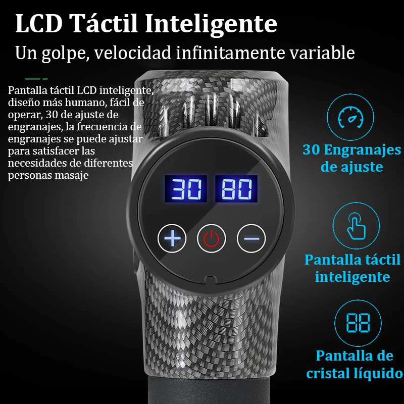 Deep Muscle Massage Gun Fascia Gun Relaxor Electric Mute Massager for Body Neck Back Legs Fitness Massage Multi Gear Adjustable