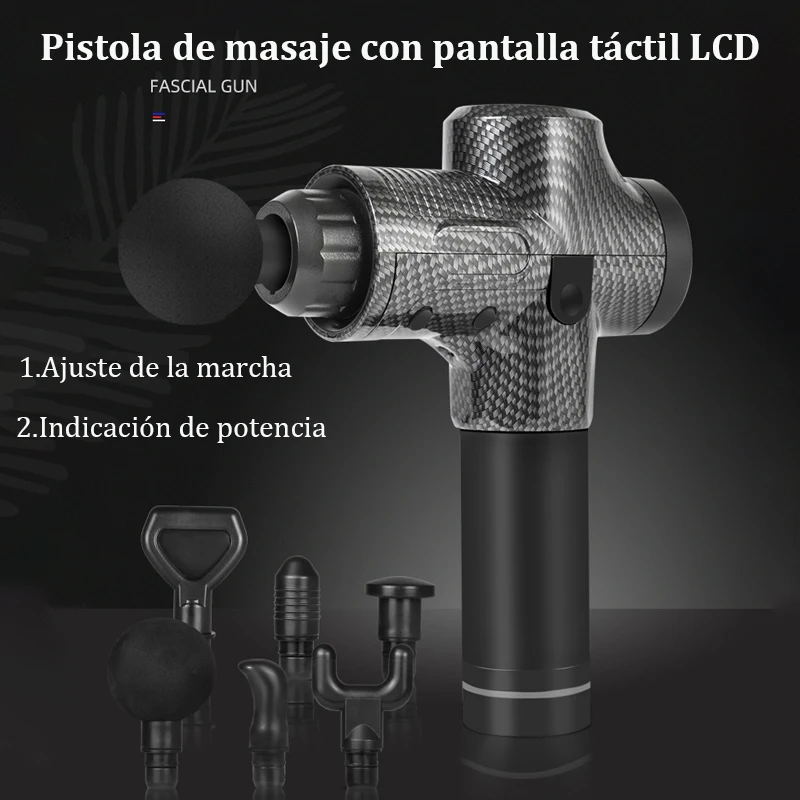 Deep Muscle Massage Gun Fascia Gun Relaxor Electric Mute Massager for Body Neck Back Legs Fitness Massage Multi Gear Adjustable