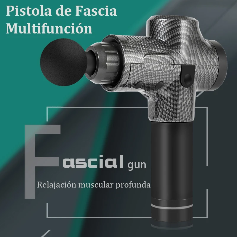Deep Muscle Massage Gun Fascia Gun Relaxor Electric Mute Massager for Body Neck Back Legs Fitness Massage Multi Gear Adjustable