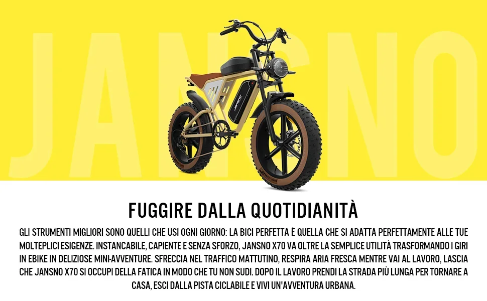 JANSNO X70G Electric Bicycle 750W Powerful Motor 48V34AH Lithium Battery Adult Electric Bike 20*4.0 inch Fat Tire Mountain Ebike