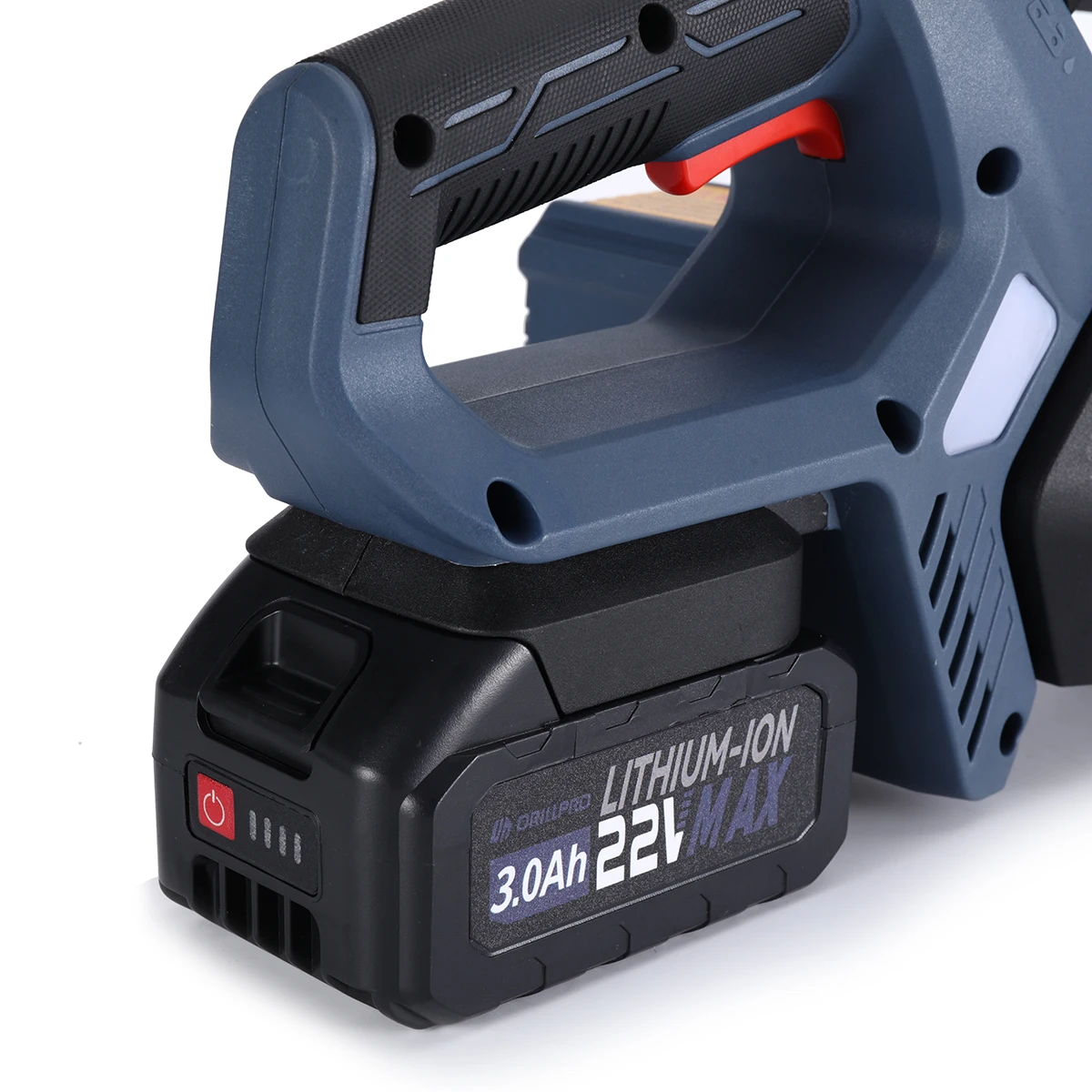Drillpro 12 Inch 3300r/min Cordless Brushless Motor 3.0Ah Lithium Battery Electric Chainsaw Suitable for Mak 22V Batteries