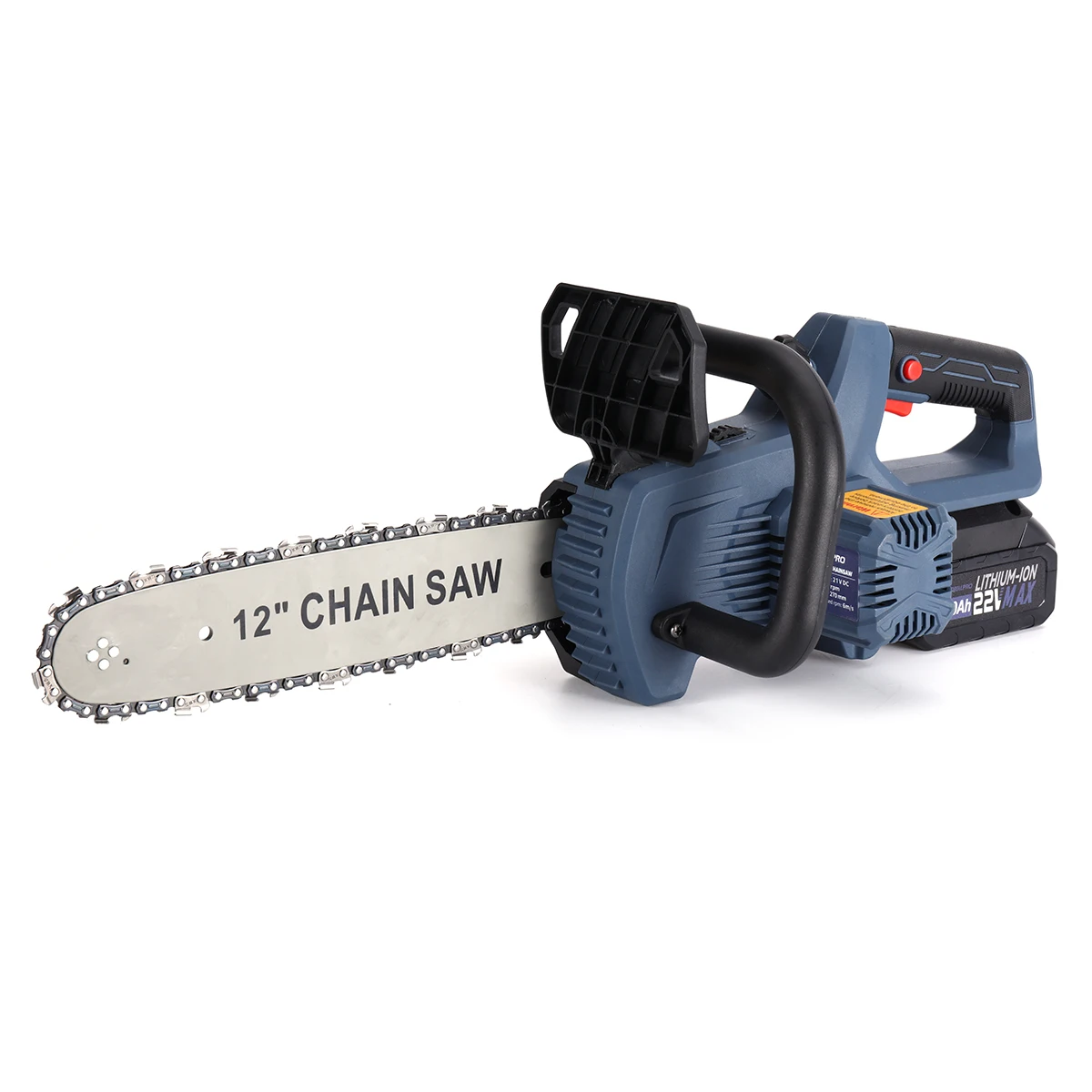 Drillpro 12 Inch 3300r/min Cordless Brushless Motor 3.0Ah Lithium Battery Electric Chainsaw Suitable for Mak 22V Batteries