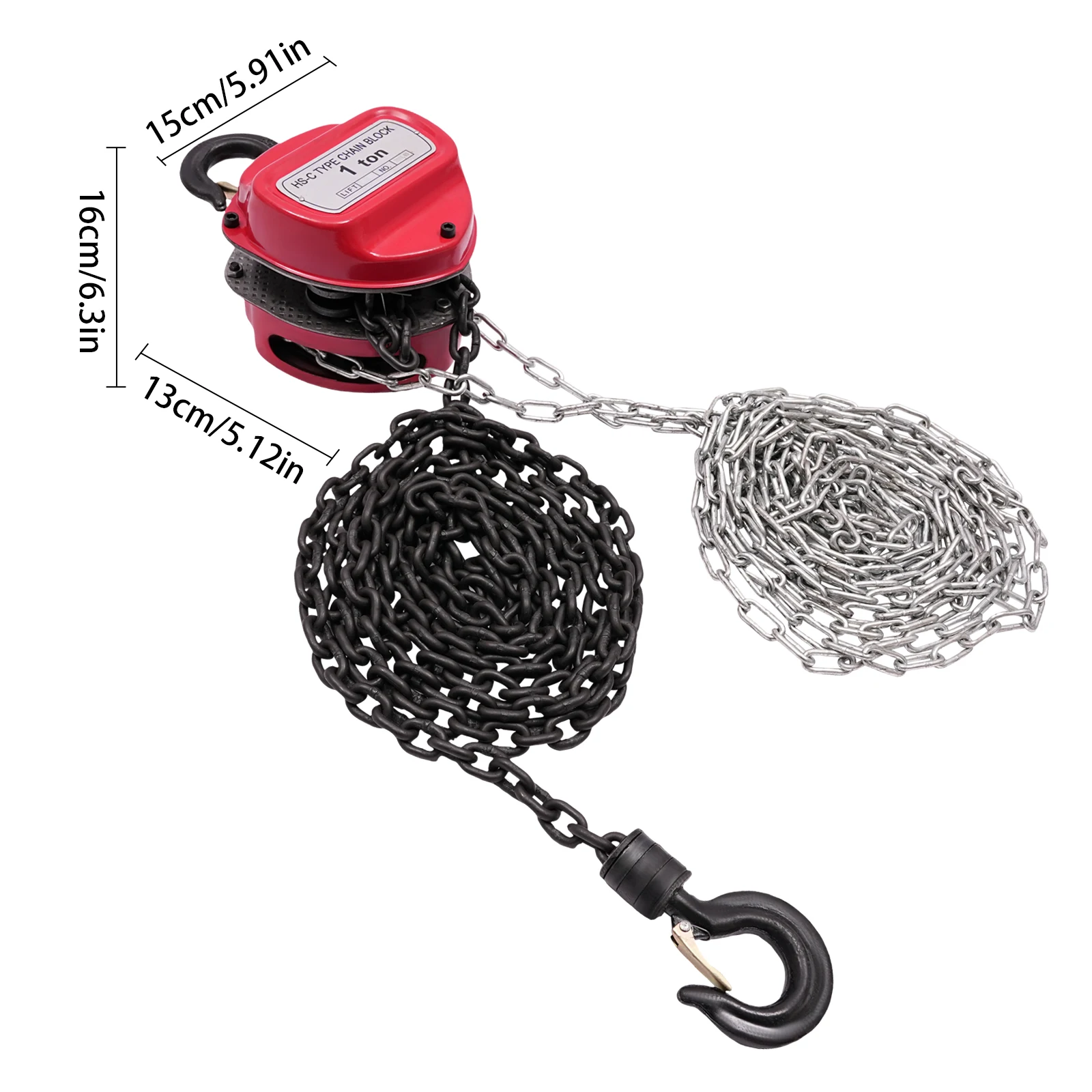 Manual Chain Hoist 4M 1T G80 Manganese Steel Manual Hand Lift Steel Chain Block Hoist