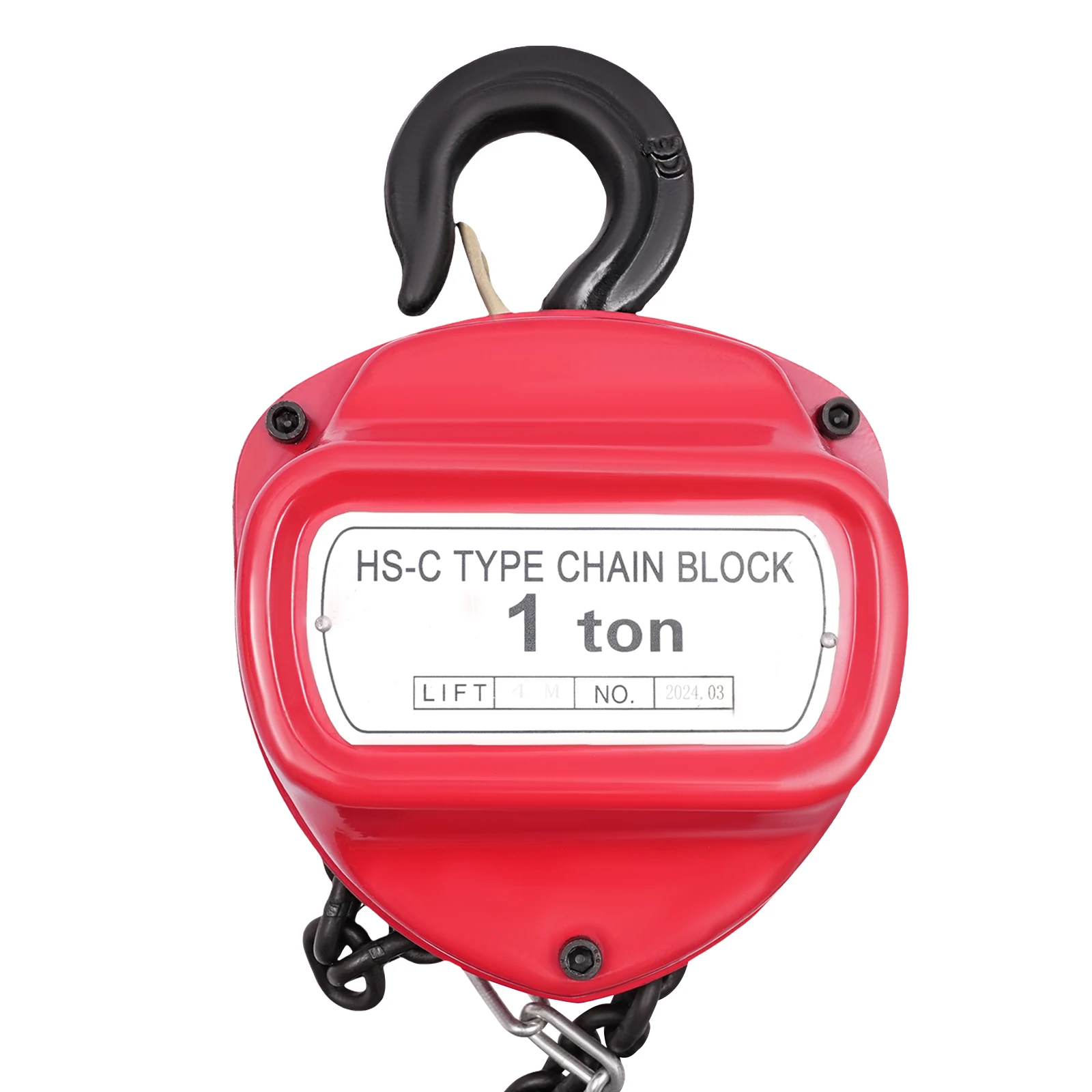 Manual Chain Hoist 4M 1T G80 Manganese Steel Manual Hand Lift Steel Chain Block Hoist