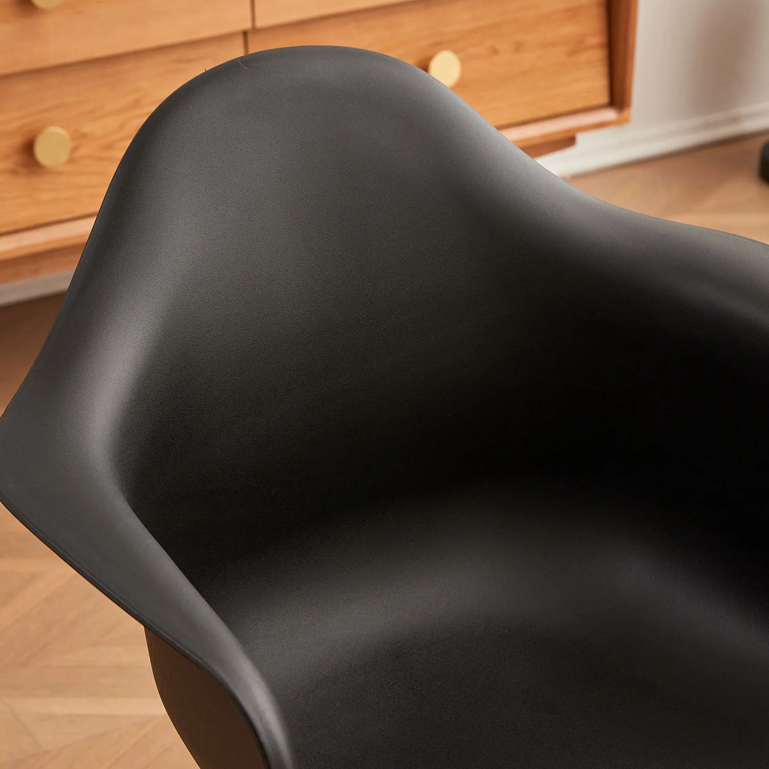 A Set of 2 Dining Chair Armchair Minimalist Retro Modern Plastic Beech Legs for Dining Room Kitchen Living Room