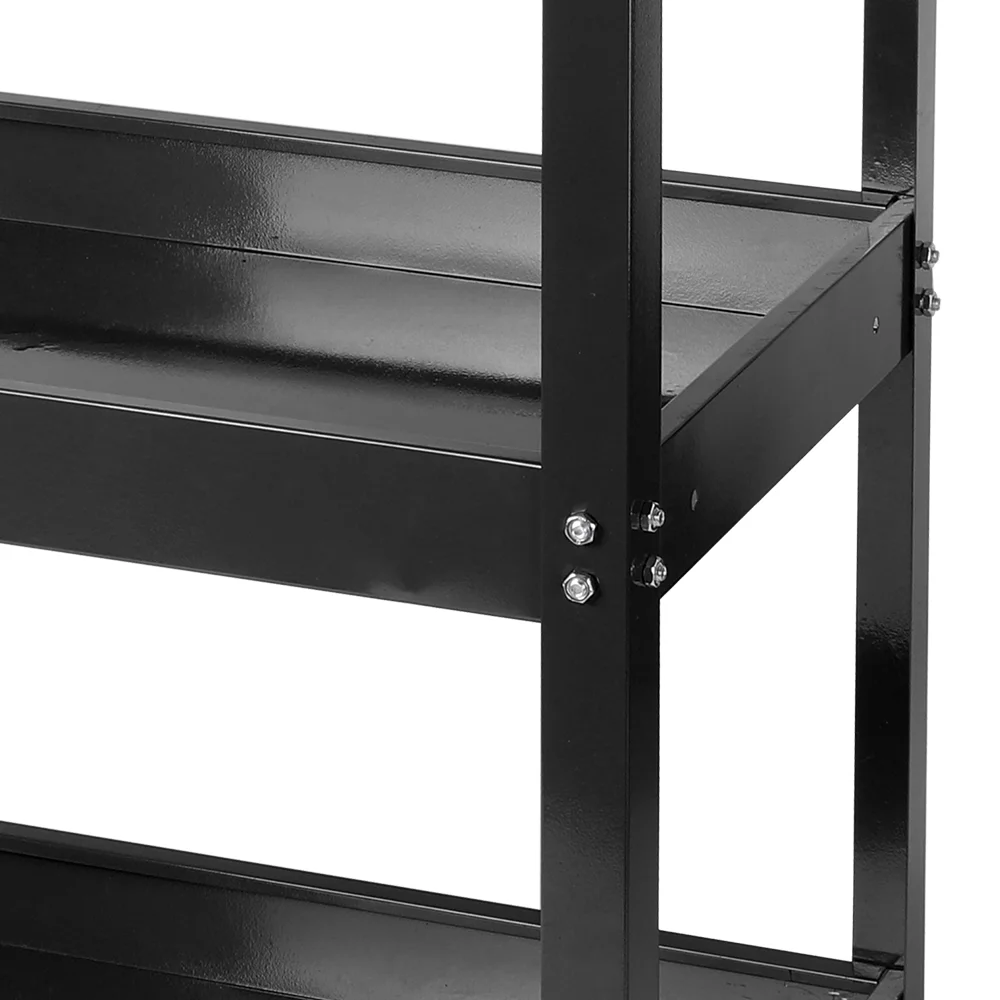 Tool Cart 3-Tier Rolling Tool Cart with 4 wheels Professional Workshop Tool Cart Auto Repair Mobile Shelf