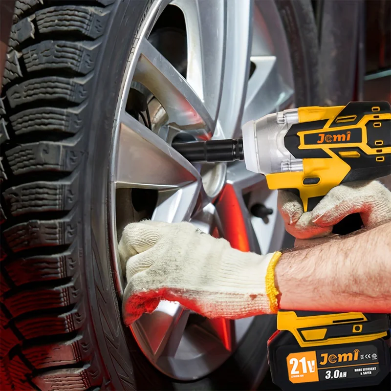 Jemi Tool Cordless Impact Wrench -1/2' Brushless Impact Gun, Max Torque 512N.m, Portable (Sleeve and Drill Converter Optional)
