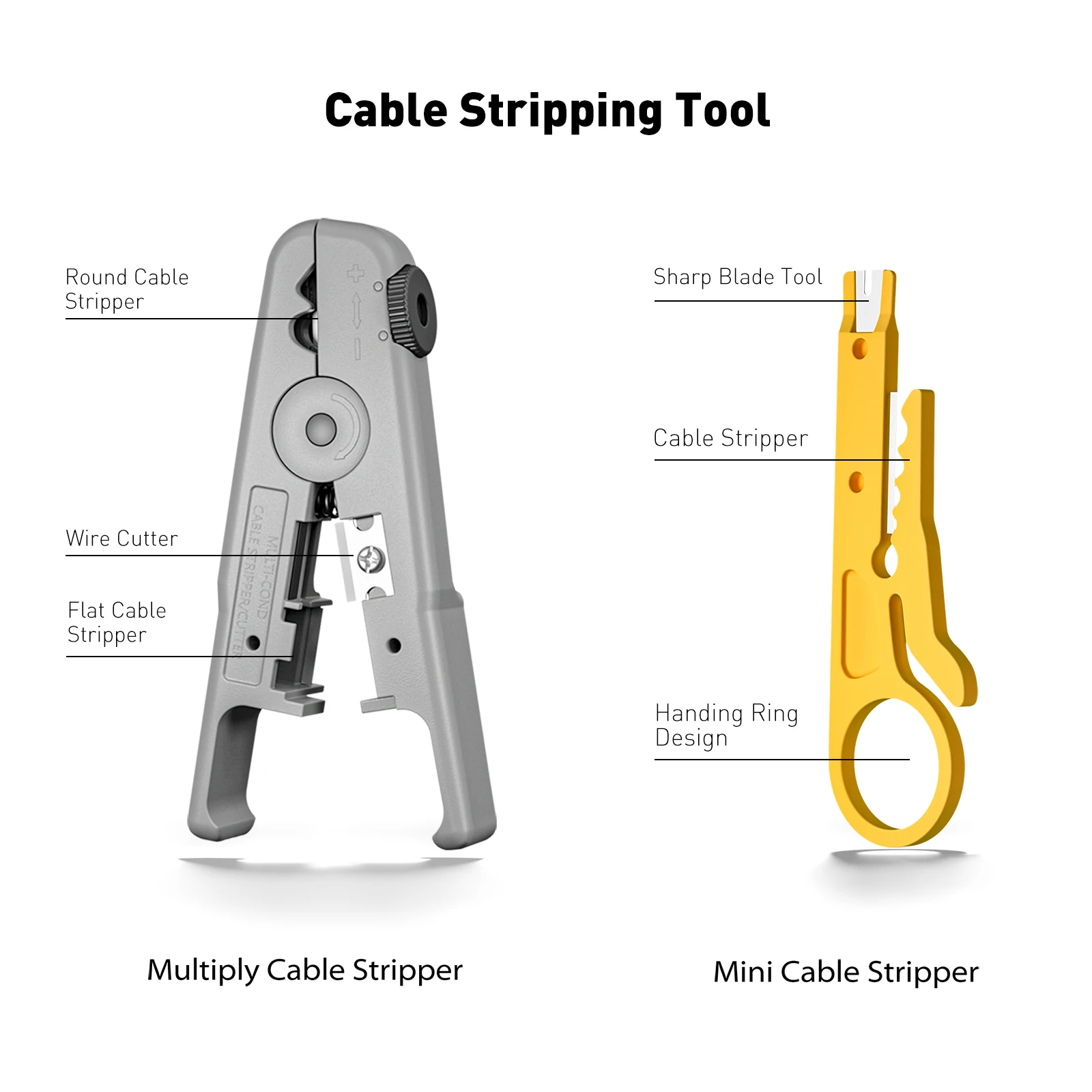 ZoeRax 8 in 1 RJ45 Cat6 Cat5e Crimp Tool Kit,Crimper tool,Cable Tester,Wire Cutter,Blades,50Pcs Cat6 Connectors and Boots