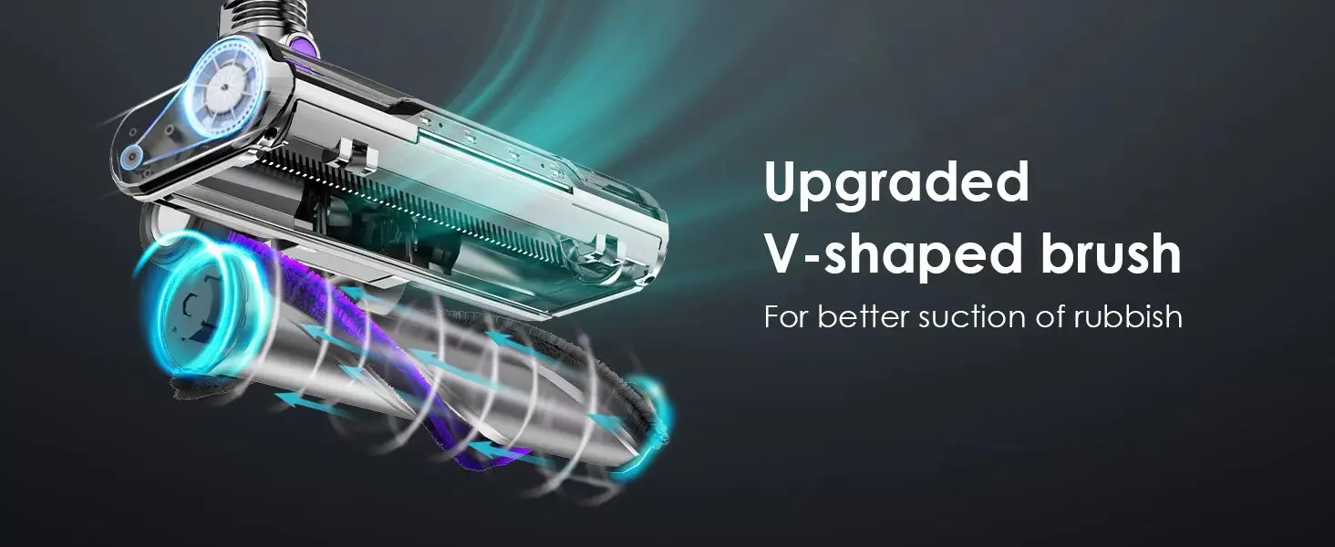 FixtFixer V10 500W Cordless Vacuum Cleaner, 80 Minute Handheld Wireless Hoover with LED Display, Home Vacuum Hoover