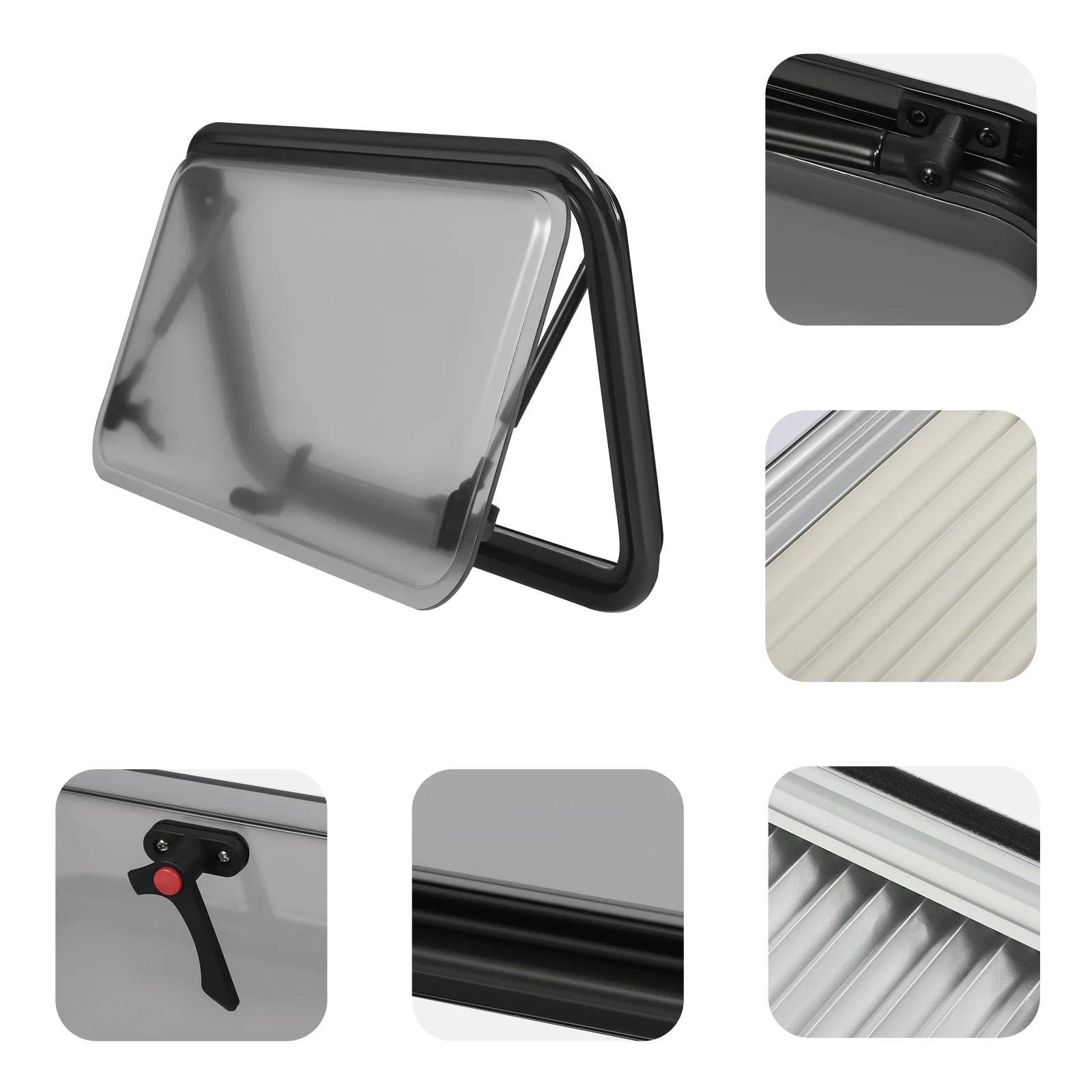 700 x 400 mm Caravan Side Window,Camper Motorhome Window, Push Up, Hinged Window with Blackout Glass and Insect Protection