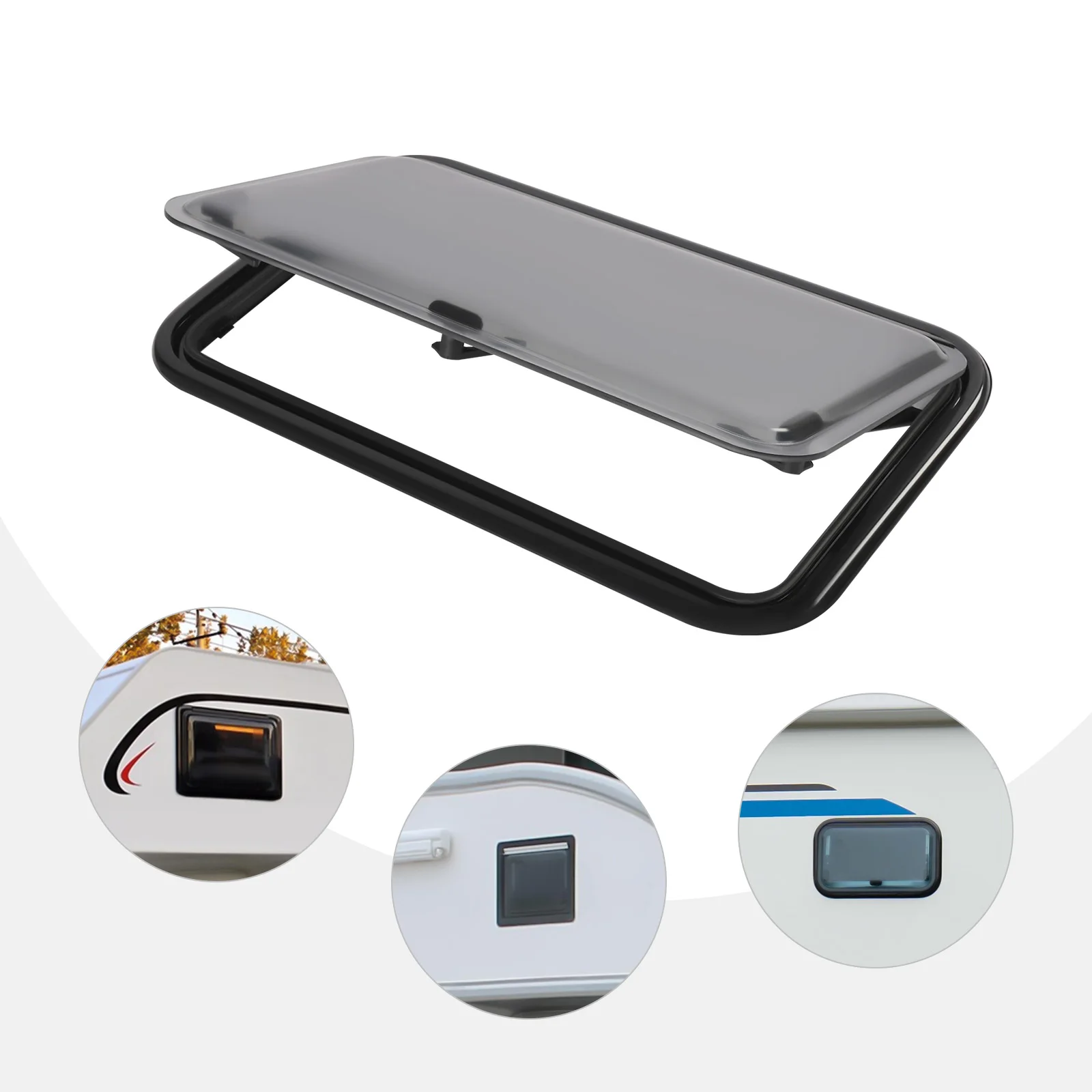 700 x 400 mm Caravan Side Window,Camper Motorhome Window, Push Up, Hinged Window with Blackout Glass and Insect Protection