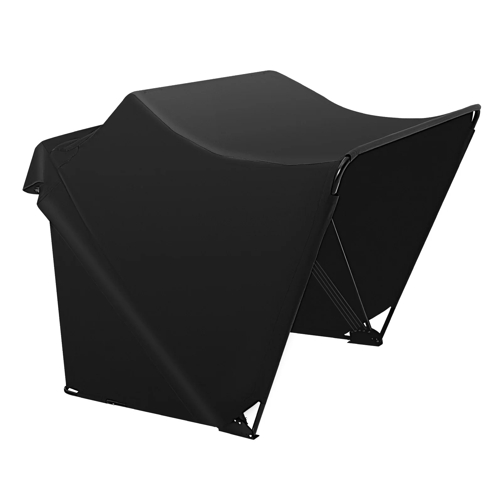 Foldable 600D Oxford Fabric Motorbike Tent Waterproof Motorcycle Cover with Carry Bag for Motorbikes Black