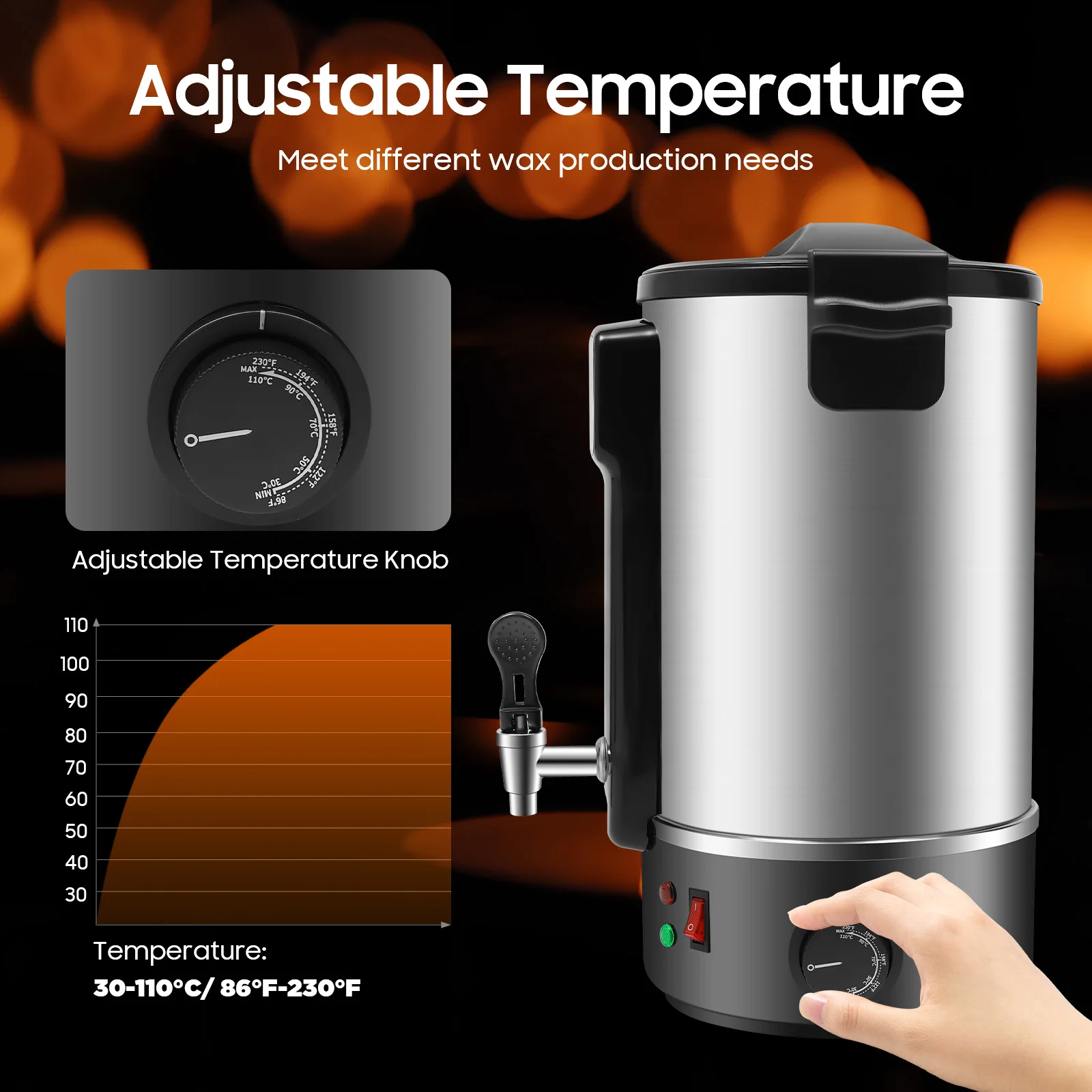 8L Wax Melter For Candle Making Large Wax Melting Pot With Spout DIY Candle Melting Pot for small wax business and making candle