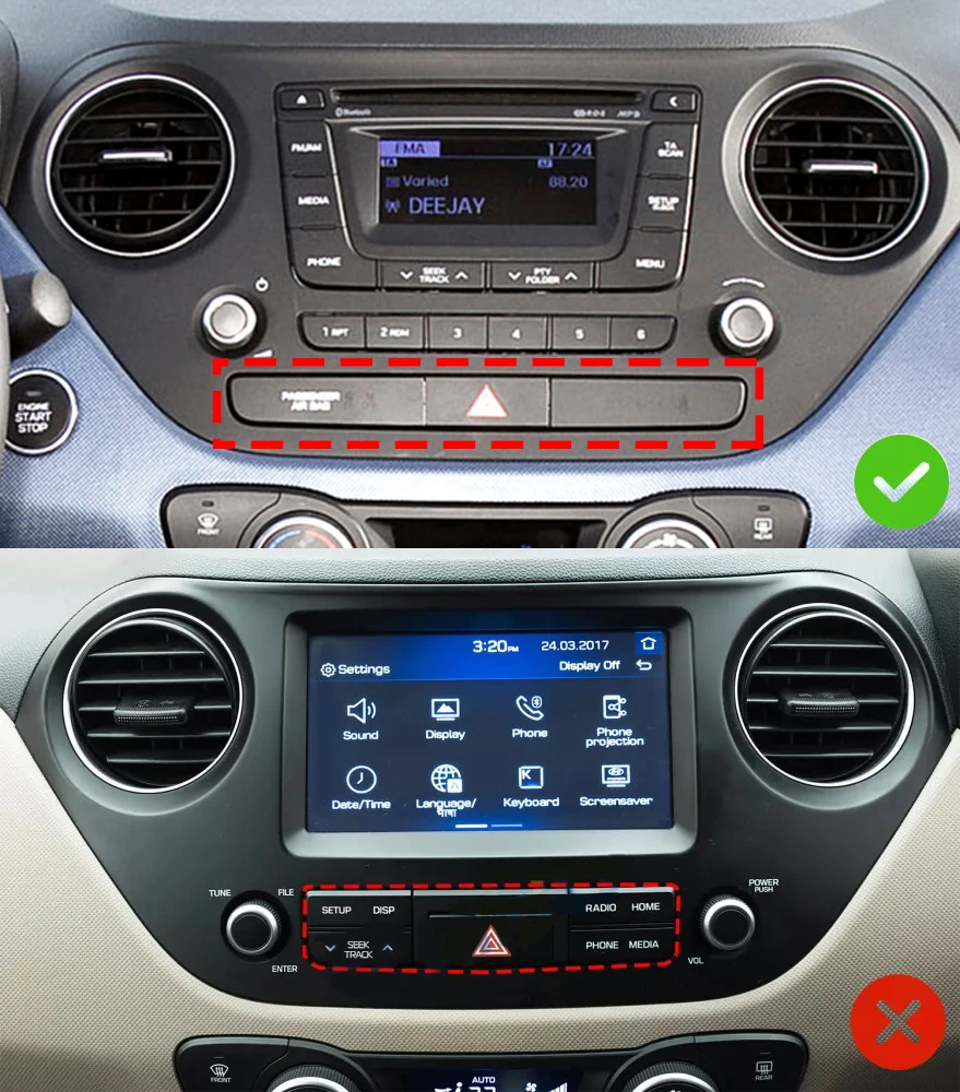 ESSGOO 8Core 128G 9" For Hyundai i10 II IA/BA 13-16 Android 14 Car Radio CarPlay Android Auto GPS Navi4G Wifi FM RDS BT DSP 2DIN