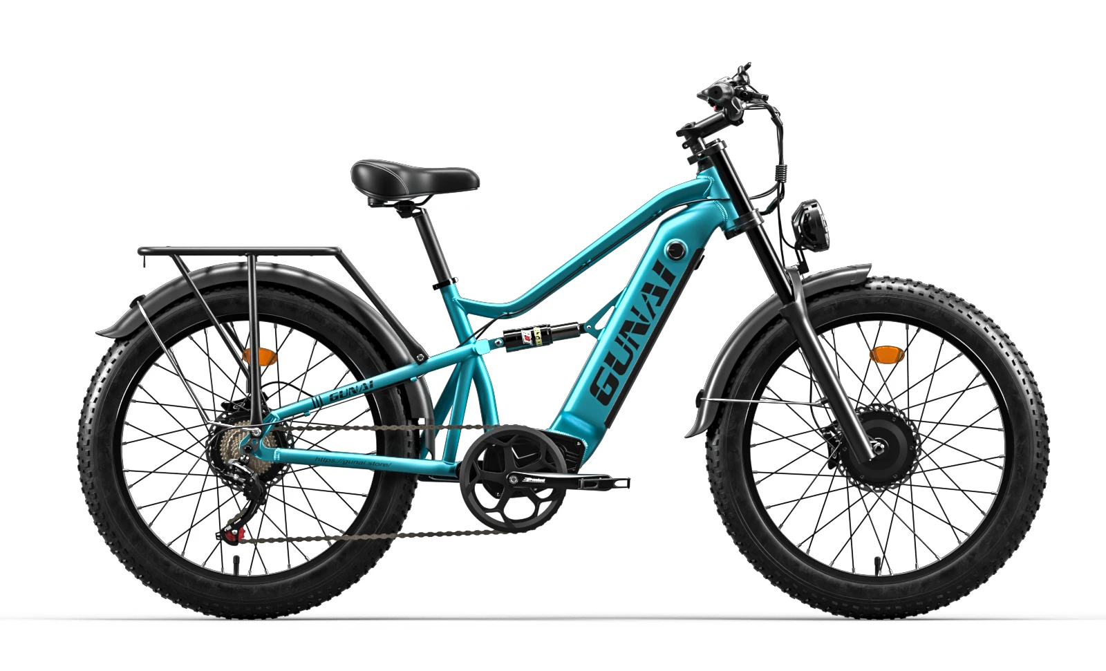 GUNAI-M2 Adult Electric Bike 1500W Electrical Road Bicycle 48V 17.5Ah Fatbike MTB E-bike 26" Mountain Ebike 60KM/H Max Speed