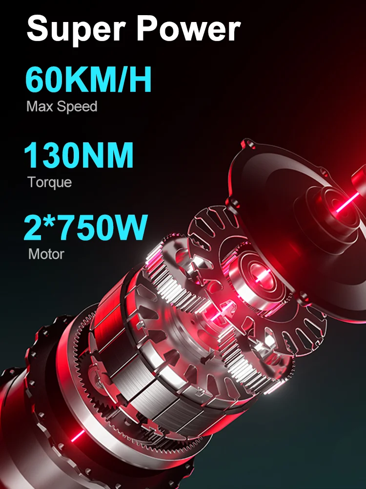 GUNAI-M2 Adult Electric Bike 1500W Electrical Road Bicycle 48V 17.5Ah Fatbike MTB E-bike 26" Mountain Ebike 60KM/H Max Speed