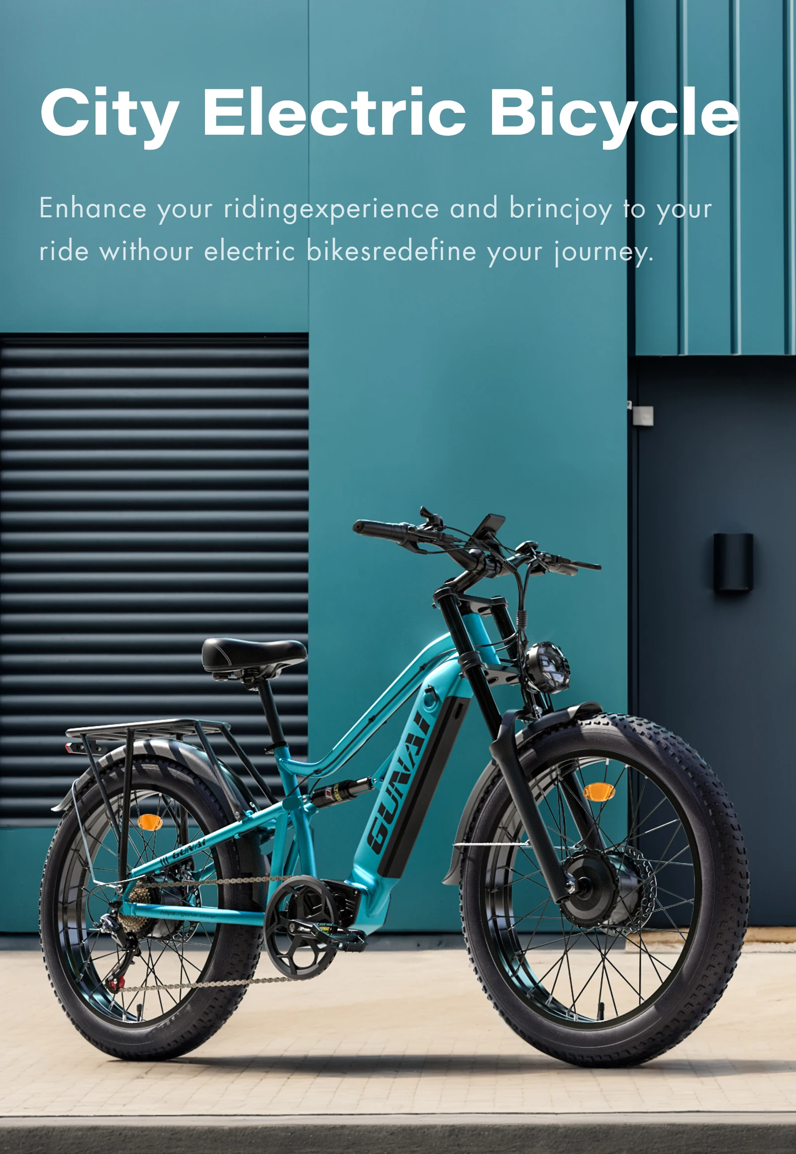 GUNAI-M2 Adult Electric Bike 1500W Electrical Road Bicycle 48V 17.5Ah Fatbike MTB E-bike 26" Mountain Ebike 60KM/H Max Speed