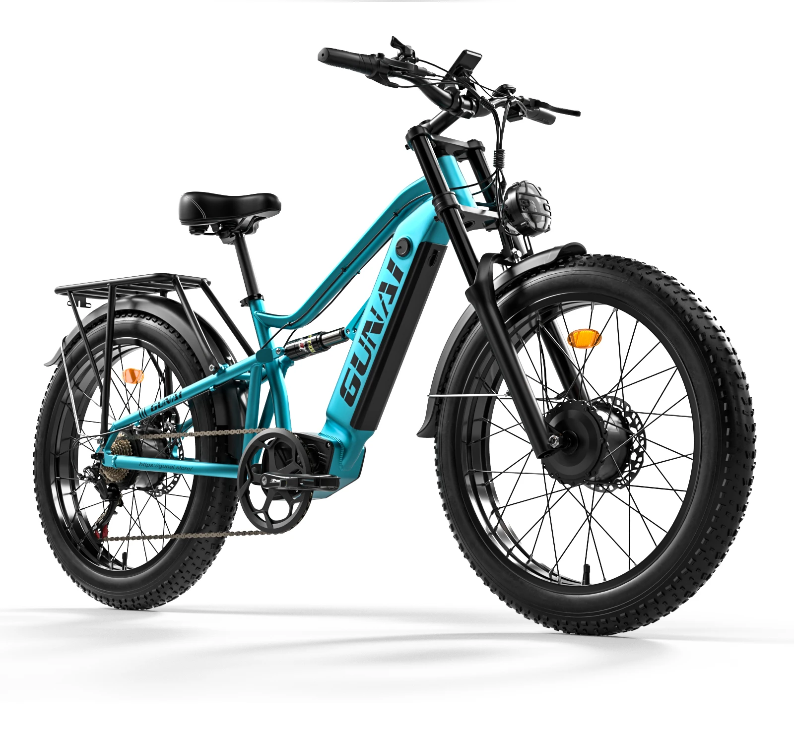 GUNAI-M2 Adult Electric Bike 1500W Electrical Road Bicycle 48V 17.5Ah Fatbike MTB E-bike 26" Mountain Ebike 60KM/H Max Speed